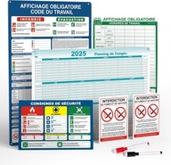 Informačné tabule povinné PVC umývateľné 8ks montážna sada