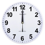 KICSI FEHÉR JÓL OLVASHATÓ KEREK RÁDIÓVEZÉRELT FALIÓRA PERFECT 25 cm