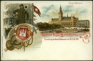 Gruss aus Hamburg. Neues Rathaus - 1897 Litho