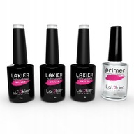 La'kier 3x Lakier hybrydowy do paznokci + Primer