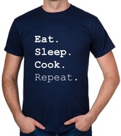 koszulka EAT SLEEP COOK REPEAT prezent