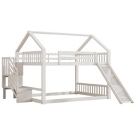 Łóżko dziecięce Łóżko piętrowe ze schowkiem i zjeżdżalnią 140x200cm