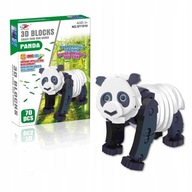 PANDA MIŚ KLOCKI PIANKOWE MIĘKKIE PUZZLE 3D 70EL