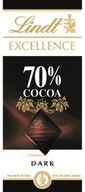 1x100g LINDT Excellence gorzka czekolada 70% kakao