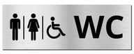 TABLICZKA WC Damski Męski dla Niepełnosprawnych UV