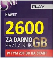 play internet mobilny na kartę 2600 GB na rok