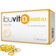 Ibuvit D3 4000 IU, 150 kapsułek, zapobieganie niedoborom witaminy D3