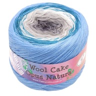 Włóczka Opus Natura Wool Cake nr 50034 wełna cieniowana ombre 4 nitki 700m