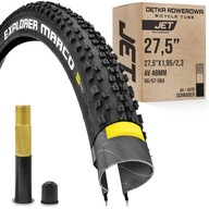 Sada MTB cyklistických pneumatík - BLACK EXPLORER - 27,5x2,10 / 54-584 + dušička JET