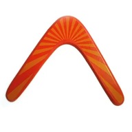 AUSTRÁLSKY Drevený oranžový bumerang
