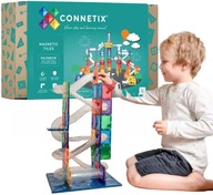 CONNETIX KLOCKI MAGNETYCZNE KULODROM TOR BALL RUN RAINBOW 92 ELEMENTY