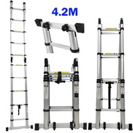 DRABINA TELESKOPOWA SKŁADANA 4,2M/2,1+2,1M ALUMINIOWA DRĄŻEK STABILIZATORA