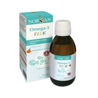 Norsan Omega-3 Fisk Olej rybi dla dzieci pomarańczowy (150 ml)