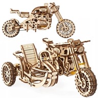 Motor Motocykel SCRAMBLER drevený 3D PUZZLE