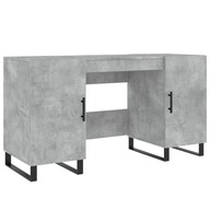 vidaXL Písací stôl, sivý betón, 140x50x75 cm, materiál na báze dreva