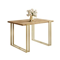 Rozkladací stôl ACTON GOLD na zlatých nohách dub craft zlatý 120x80