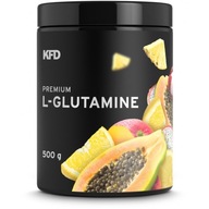 KFD glutamínový prášok Premium L- Glutamine 500g s príchuťou tropického ovocia