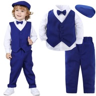 Chlapčenské narodeninové oblečenie modré 4 ks