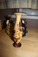 Piękny wazon drewniany drewno design art