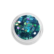 Konfety hexagonálne holografické vločky smaragd