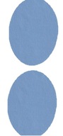 Łata Łaty bawełniana OWAL 2szt 14,5X10cm błękitny