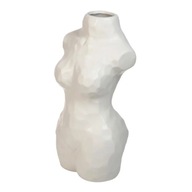 Biela dekoratívna váza v tvare ženského tela, Moderný Flakón 30cm