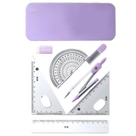 Math Geometry Set Drawing Violet Closed Box