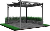 PERGOLA OGRODOWA TARASOWA 3x3 M SZARA DACH ALTANA PAWILON