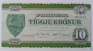 Banknot Wyspy Owcze 10 Kronur 1949 rok