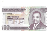 Bankovka 100 Frankov 2011 - UNC Burundi