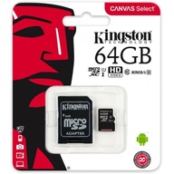 Karta pamięci microSD 128GB Canvas Select Plus 100MB/s Adapter