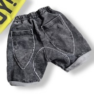 Krátke džínsové šortky Mimi 128 Grafitové šortky na leto mäkké džínsy