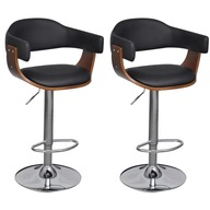 vidaXL Barové stoličky, 2 ks, umelá koža, 241052