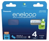 Akumulatorki Panasonic Eneloop R03 AAA 800mAh BK-4MCDEC4BE 4 sztuki + Box