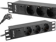 LISTWA ZASILAJĄCA RACK 10'' 1U 10A 3X 230V 2M C14