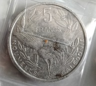 moneta Nowa Kaledonia 5 frank 1952