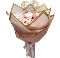W Dniu Ślubu Pachnący bukiet cukierków Rafaello róże mydlane prezent ślub