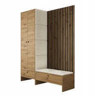 Stena do chodby ZAMORA 3 - dub artisan / béžová 2