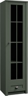 Provence Green W1S - Vitrína 1-dverová 1 Zásuvka zelená