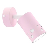 GYEREK FALI LÁMPA KISLÁNYNAK LED GU10 SZÍV RÓZSASZÍN