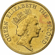 Hong Kong, Elizabeth II, 10 Cents, 1992, Mosiądz n