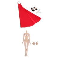 1/6 Flexibilné figúrky ženského tela Mini Model Zberateľské predmety Falošné S Bust Red
