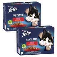 PURINA Felix Fantastic karma mokra dla kota mięsny mix smaków 24x85g