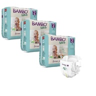 3x Bambo Pieluszki Nature 2 mini 3-6 kg 30 szt. Ponieważ Ci zależy