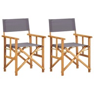 Režisérske stoličky 2 ks masívne akáciové drevo