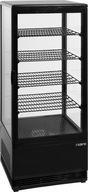 Chladiaca vitrína štvorcová Saro, 98 L,, nastaviteľná, čierna