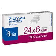 Tetis Zszywki biurowe 24/6 mm GZ101-A