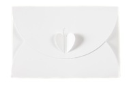 Pudełko Koperta na zdjęcia z sercem 13x18 biała 20 szt etui teczka obwoluta