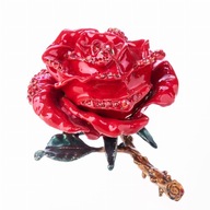 Ružová krabička Faberge na prsteň