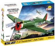 Cobi 5736. Historical Collection WW2. P-47 Thunderbolt & Tank Trailer - Exe